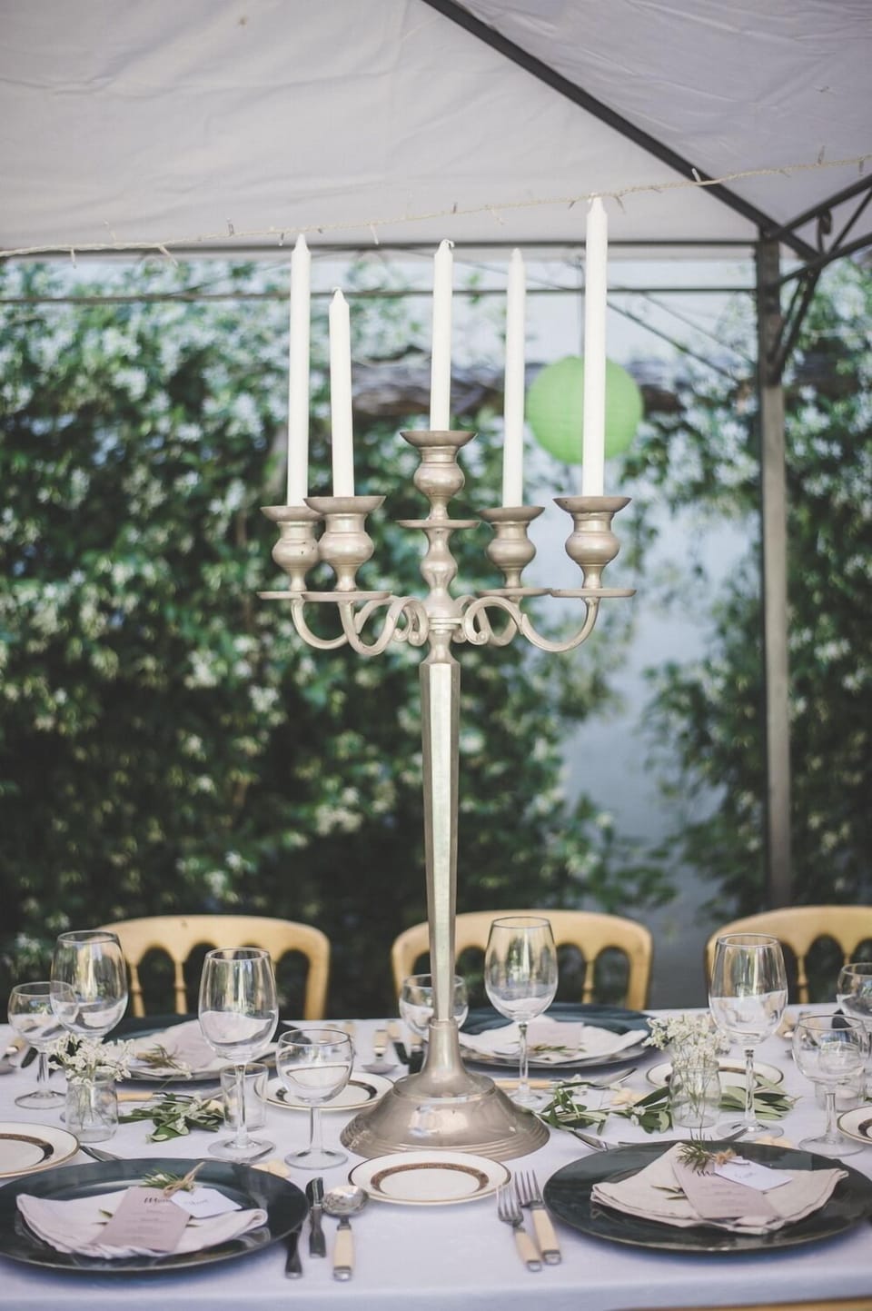 Outdoor banquet area