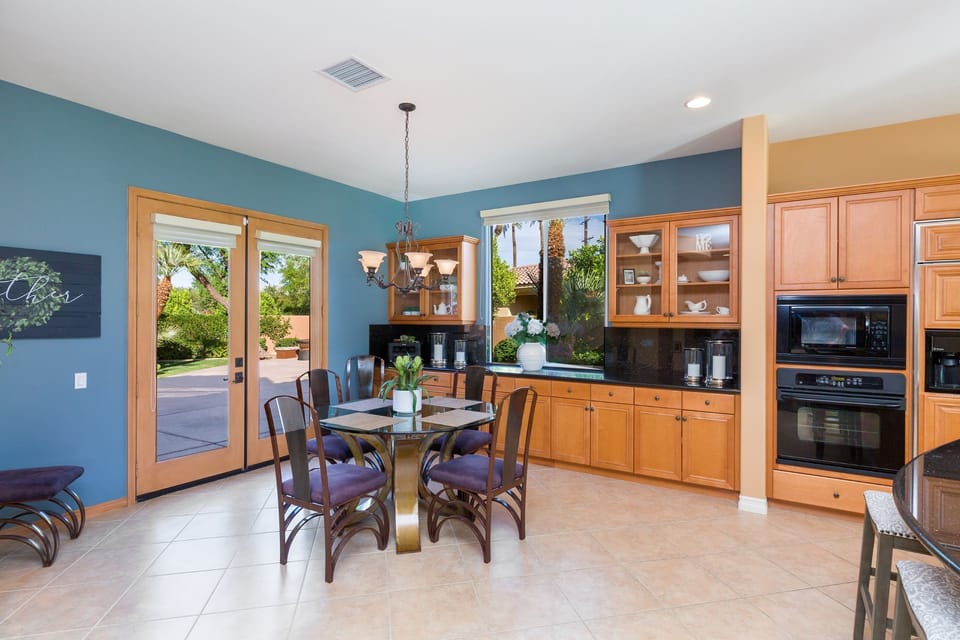 Dining Area and French Doors to the Courtyard