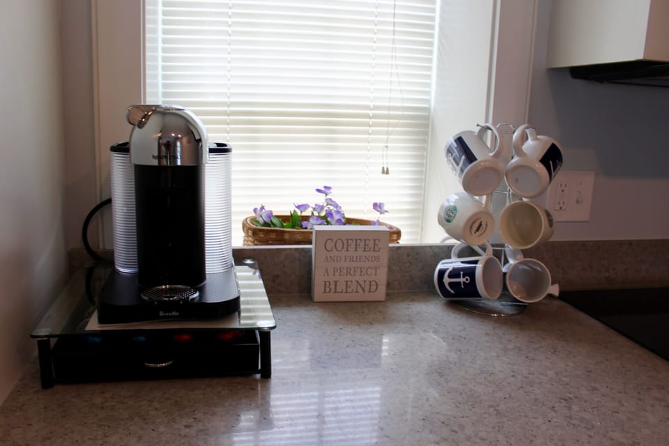 Enjoy a Nespresso coffee at the breakfast bar