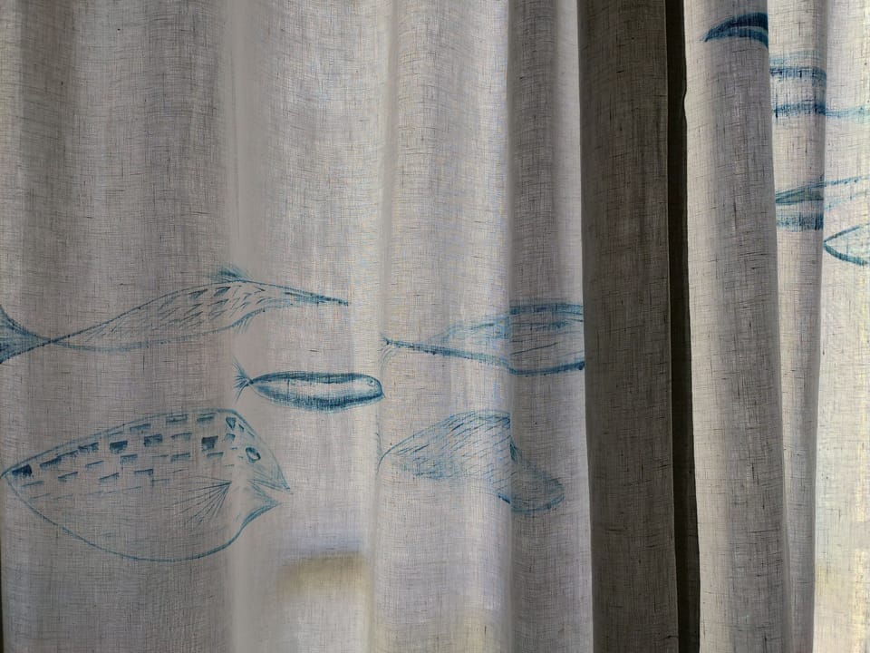 Detail of the hand-painted curtains (F.Iannone)