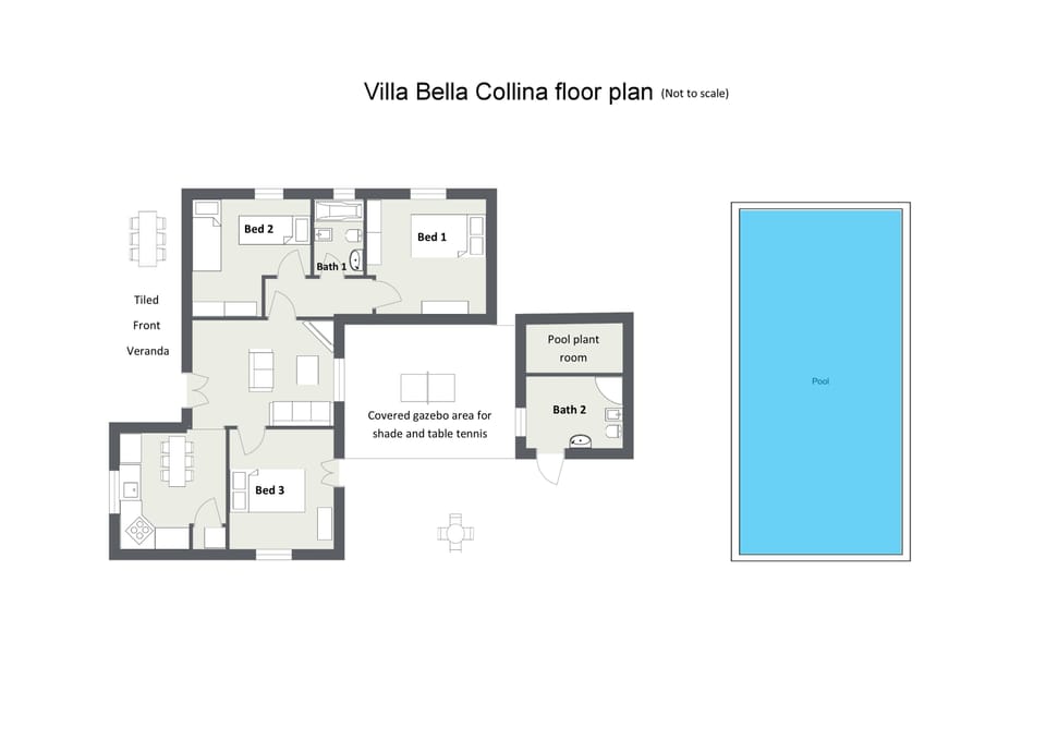 Floor plan not to scale, but to give you the layout.