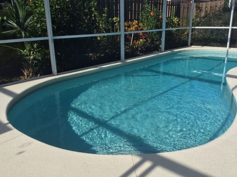 South facing pool