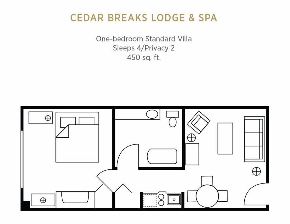 One Bedroom floorplan