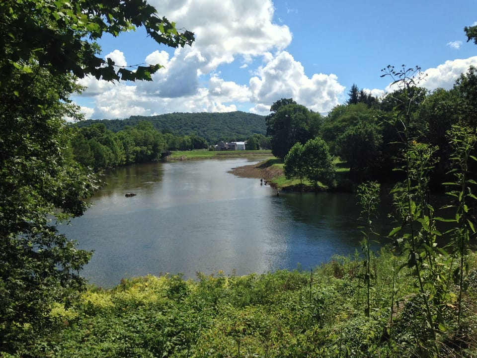 View of the Inn from the Allegheny Passage Bike trail.
