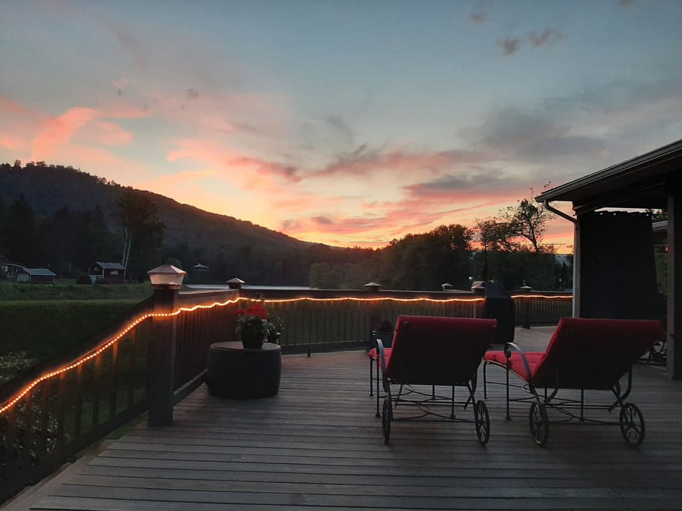 Sunset on on the deck.
