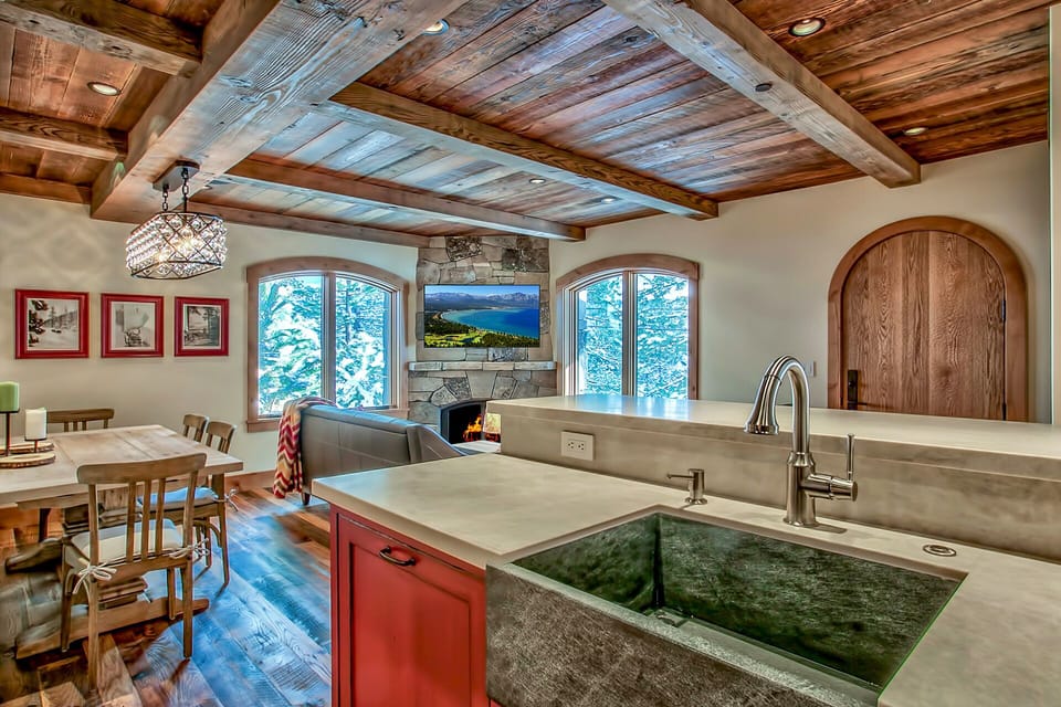 kitchen and dining