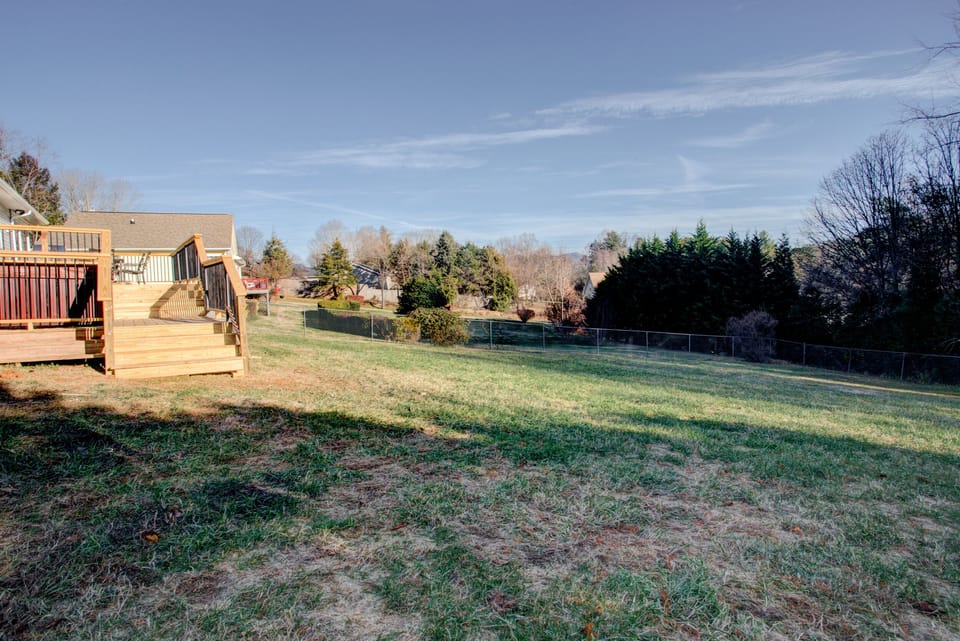 Giant fenced yard for furry friends!