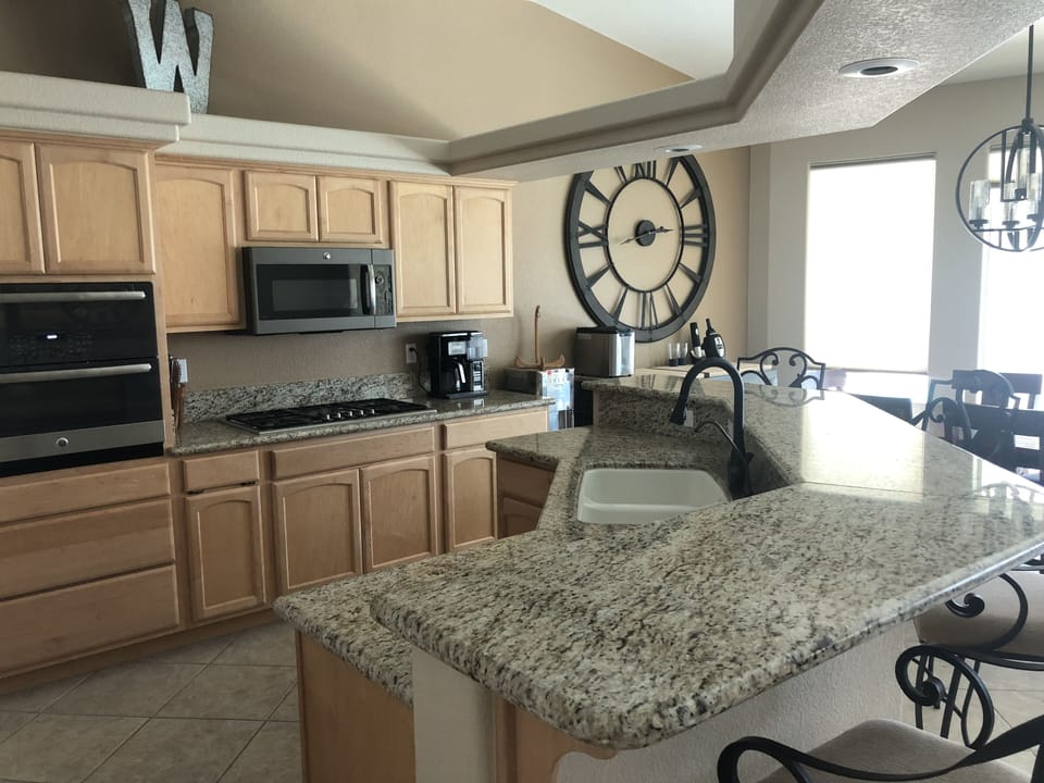 Open concept kitchen / living room 