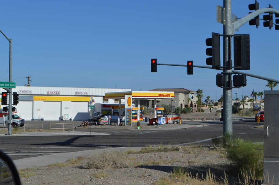 Another gas station a 1/2 mile away