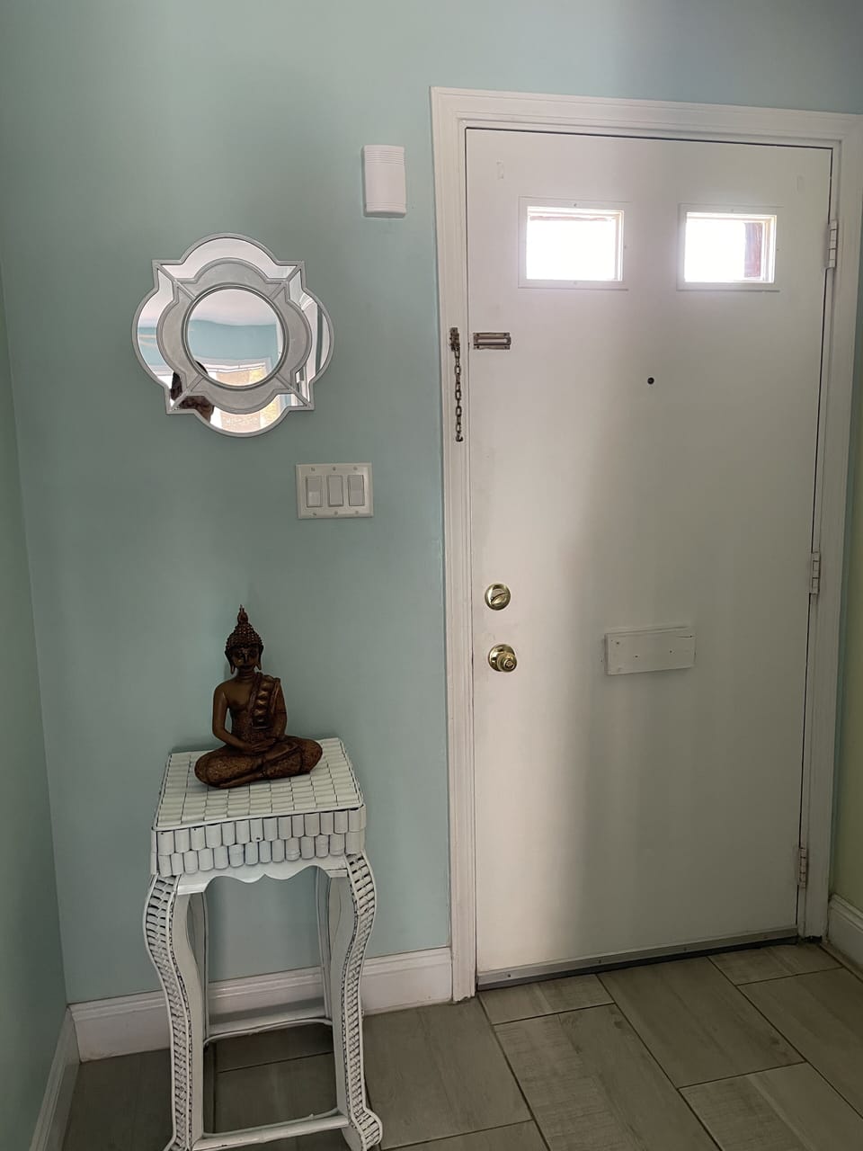 Private entrance view from inside