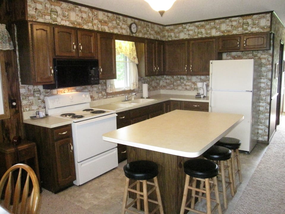 Kitchen with island.