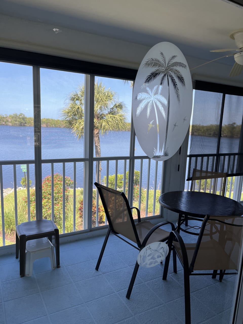 Lanai looking out to lake