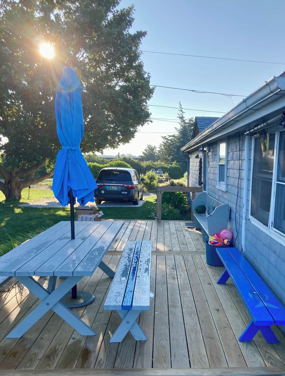 early morning coffee on the deck?
