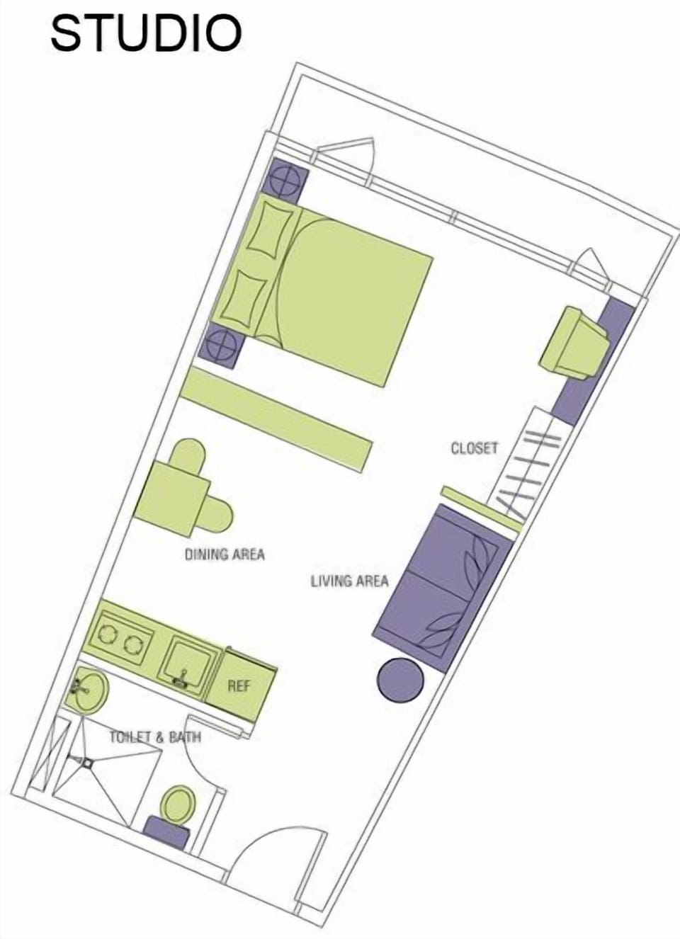 Studio Unit @ Knightsbridge w/ Free Wifi