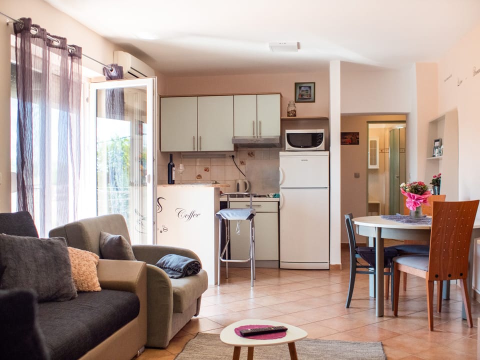Dining room and kitchen
