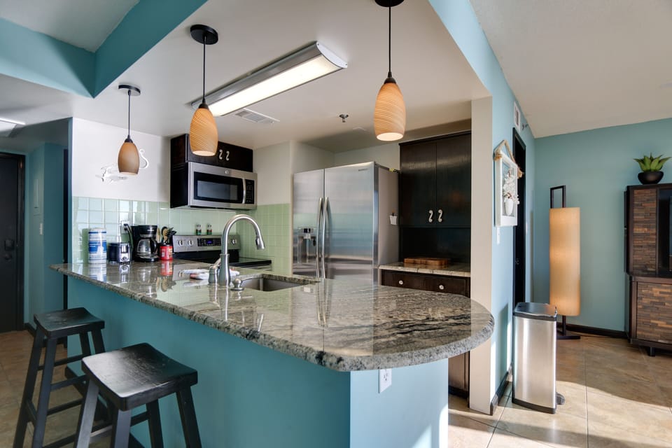 Gourmet kitchen stocked with all the supplies you need to prepare meals