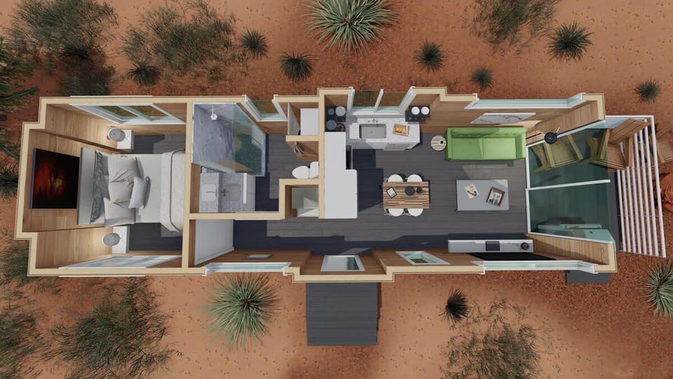 "Perfect tiny house. If I designed one for myself, this would be it. The location is breathtaking. Thank you!!"