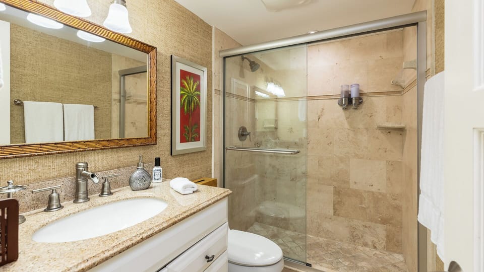 "Elegant master bathroom for luxury."