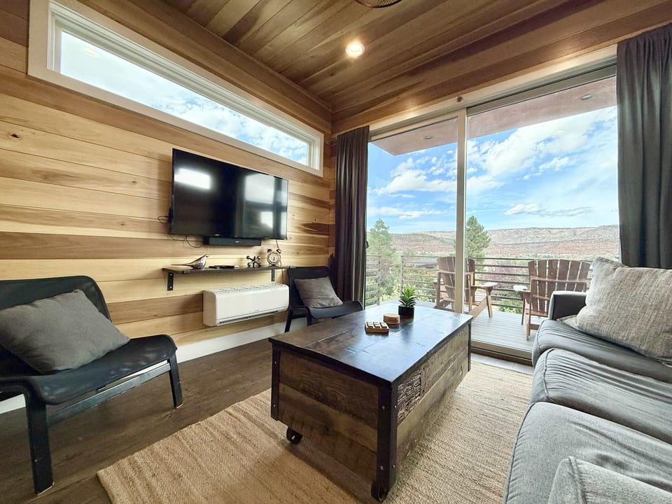 You can walk straight out to the patio from the living room and take in the incredible views!