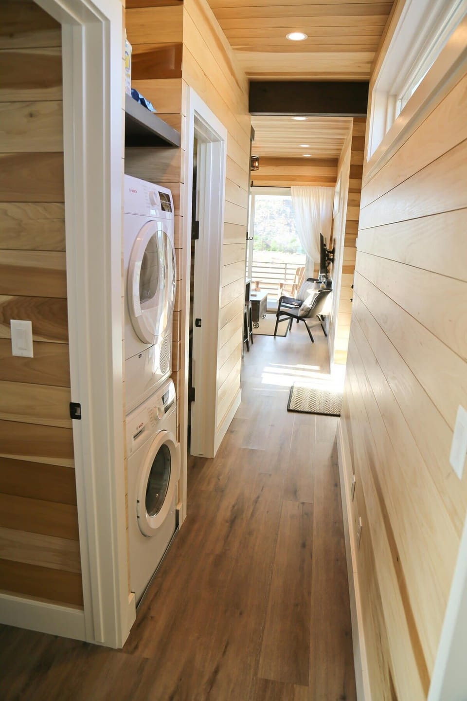Every tiny home at Escalante Escapes features its own washer & dryer, to make keeping your clothes clean a breeze.
