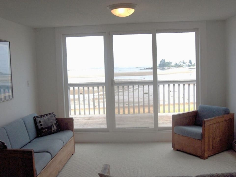 Beautiful views from living room with deck off it!