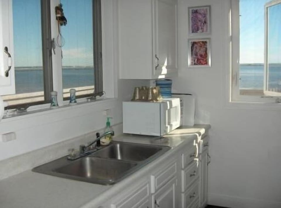 Great views form the kitchen and new appliances.
