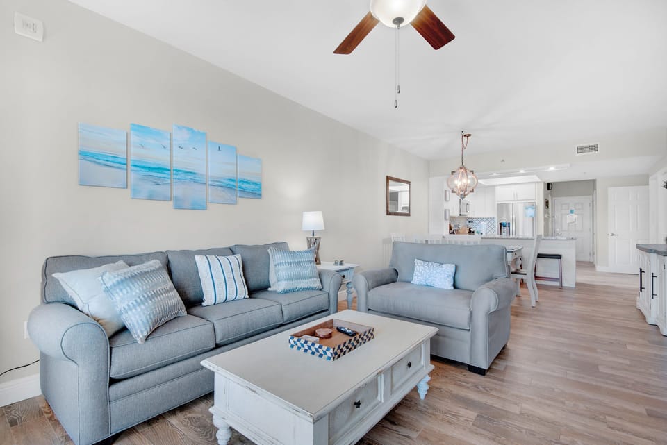 Sleeper sofa in living room