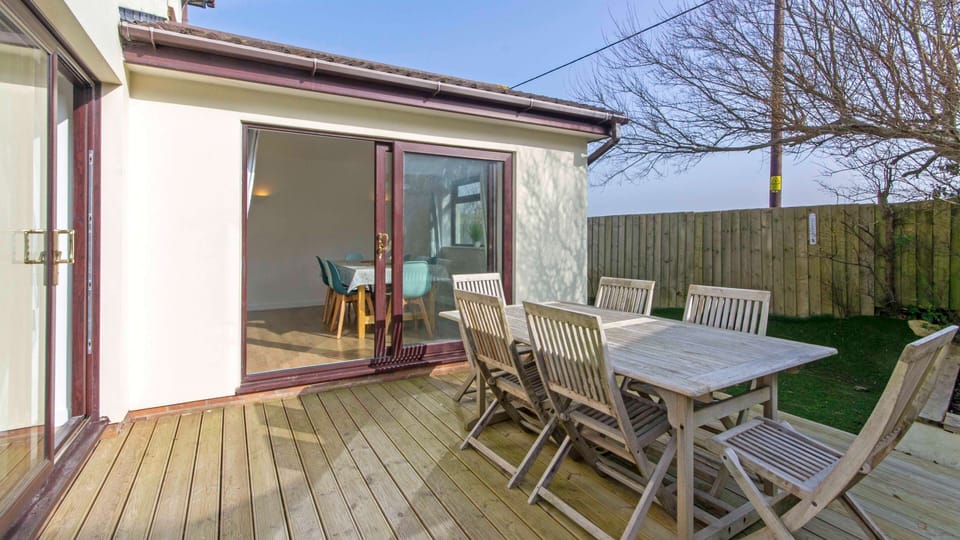 Decking area BBQ wine evenings Croyde