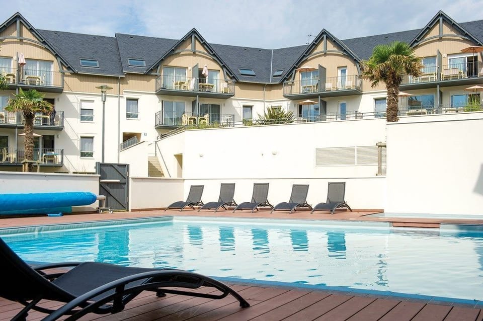 Take in gorgeous views while lounging around the on-site outdoor pool.