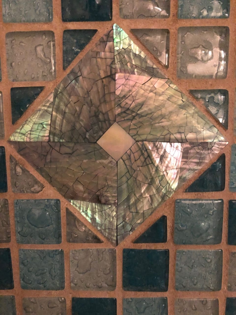Close up of mosaic tile