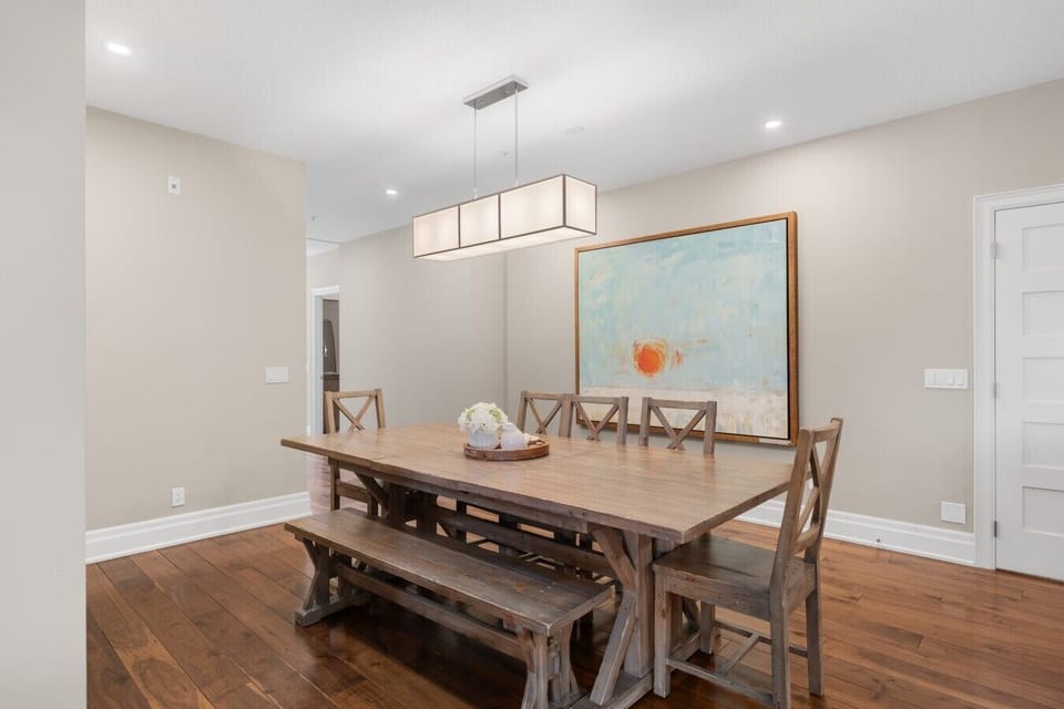 Dining area with sitting for 8.
