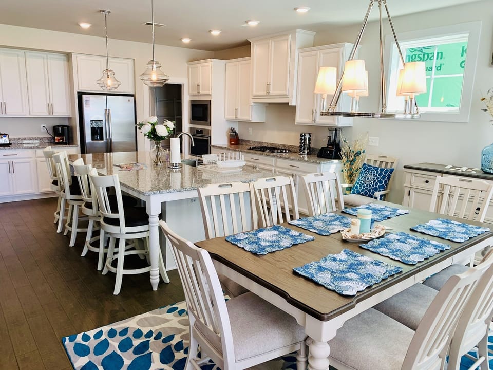 Dining area to kitchen view.