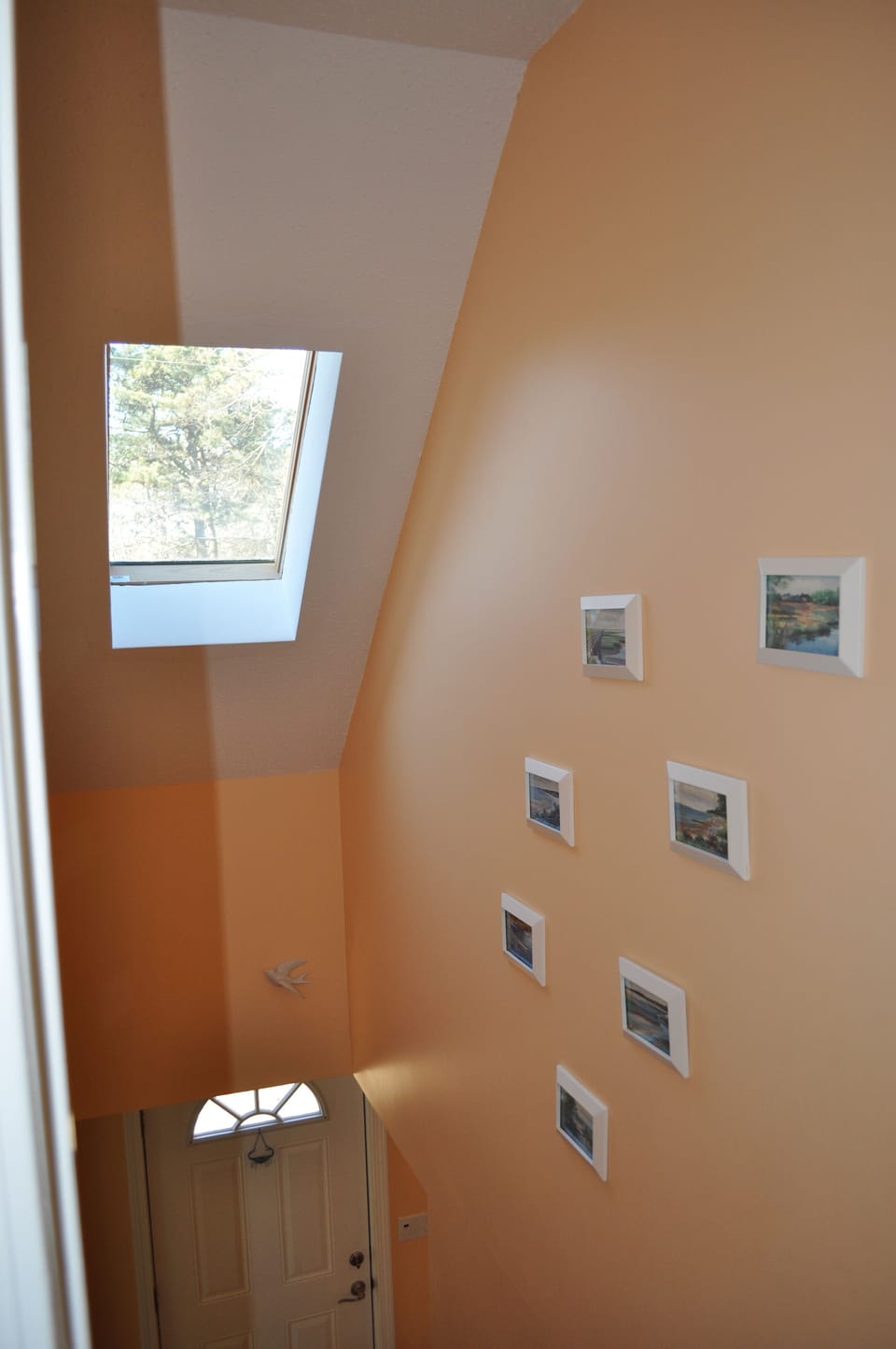 upstairs to two large bedrooms and full bath