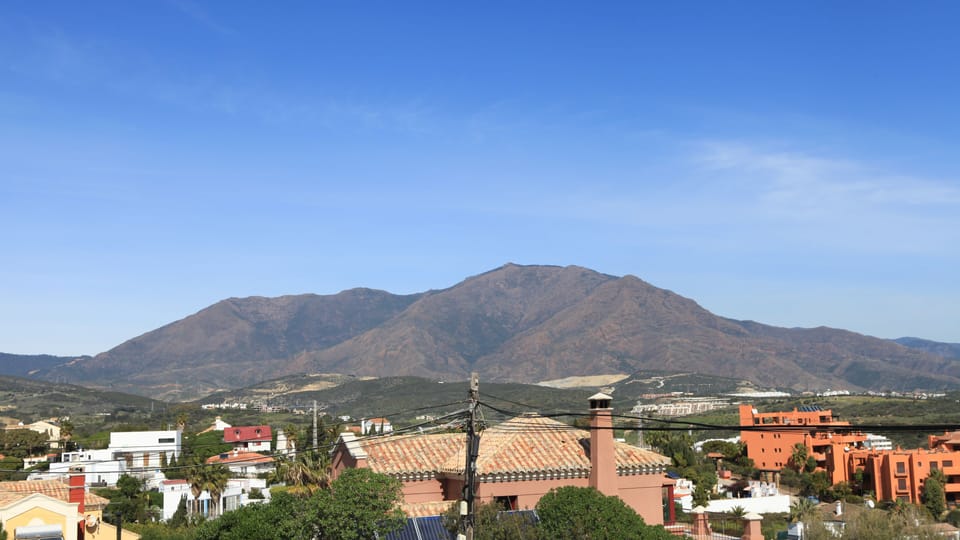 Mountain views from the villa.