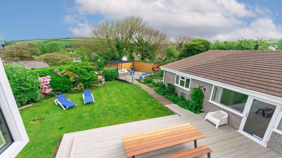 Countryside views overlooking the garden