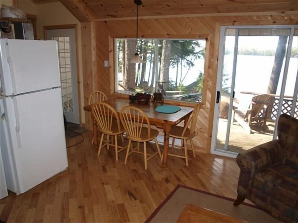 Breakfast area with lake views