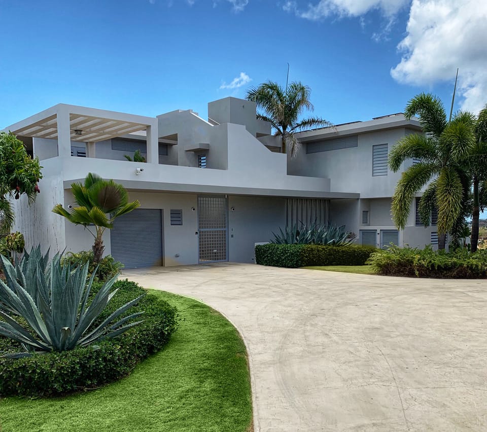 Gated entry with plenty of parking space
