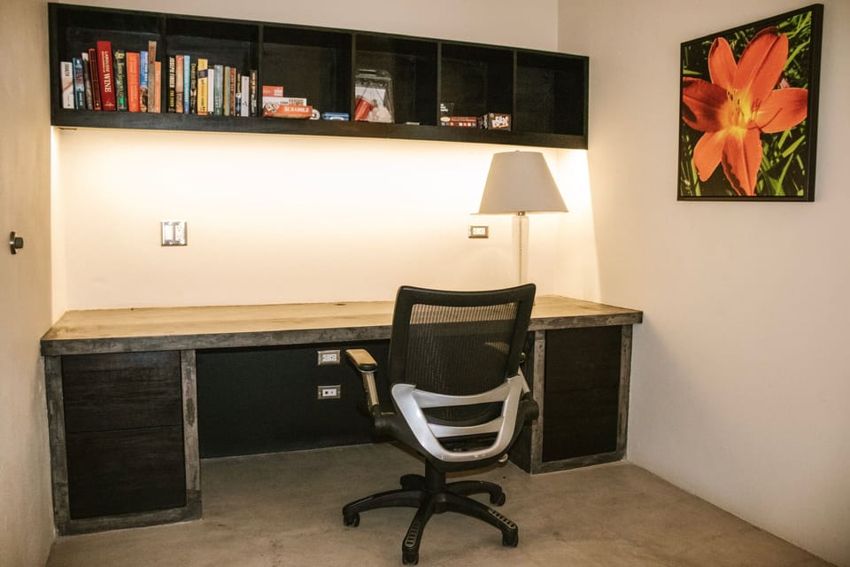 Two offices/dedicated workspace....in case  you MUST work