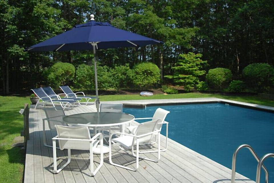 pool and backyard
