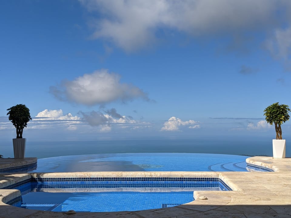 Pool view from living room