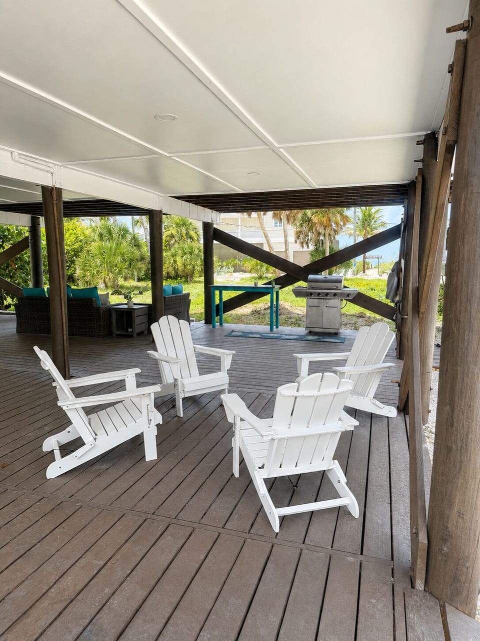 Outdoor space under the house