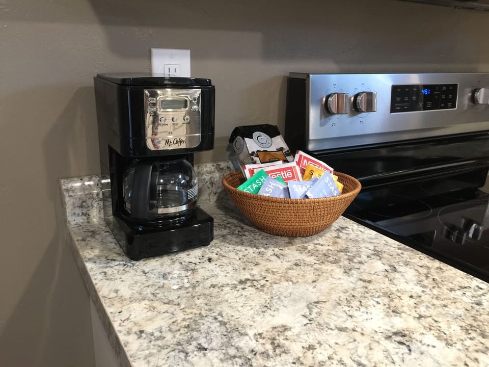 Coffee, hot chocolate and tea provided