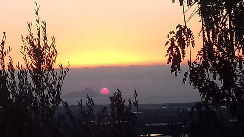 sunset from the balcony