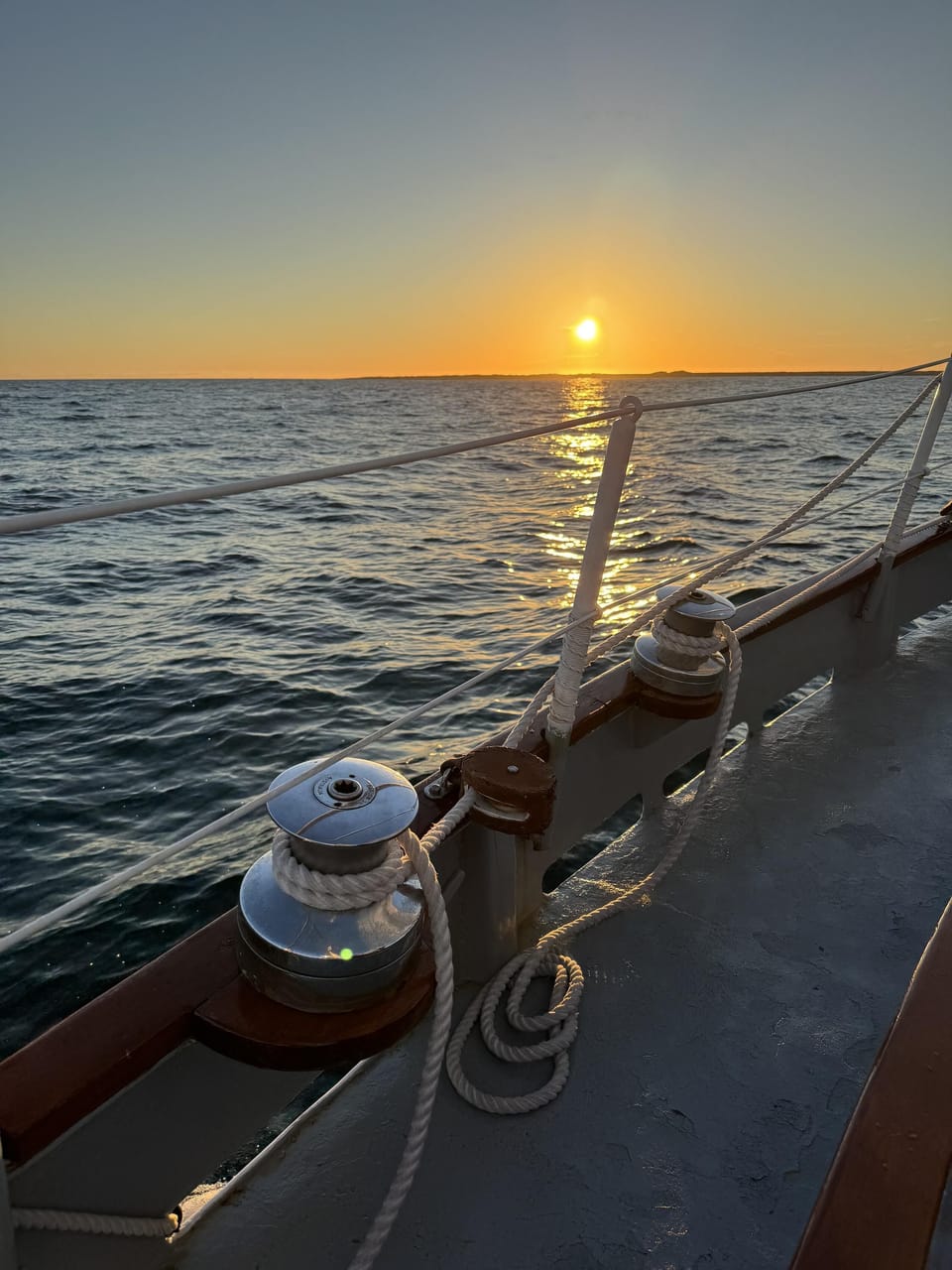 Serene sunset views from the peaceful boat deck