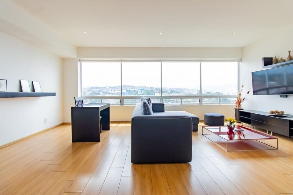 Cozy living room with a TV
