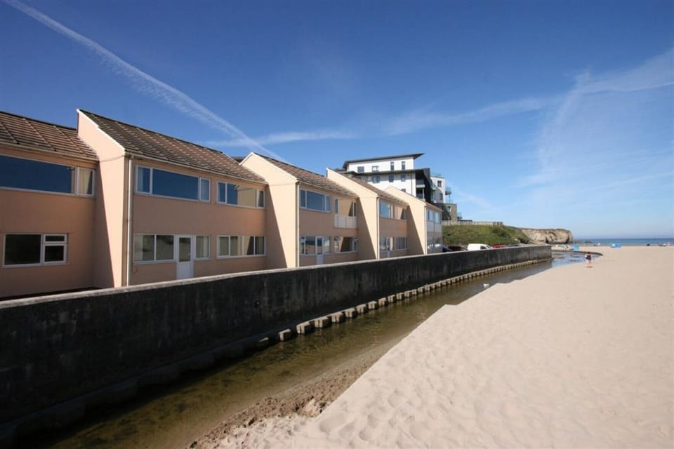 Exterior of flats and beach