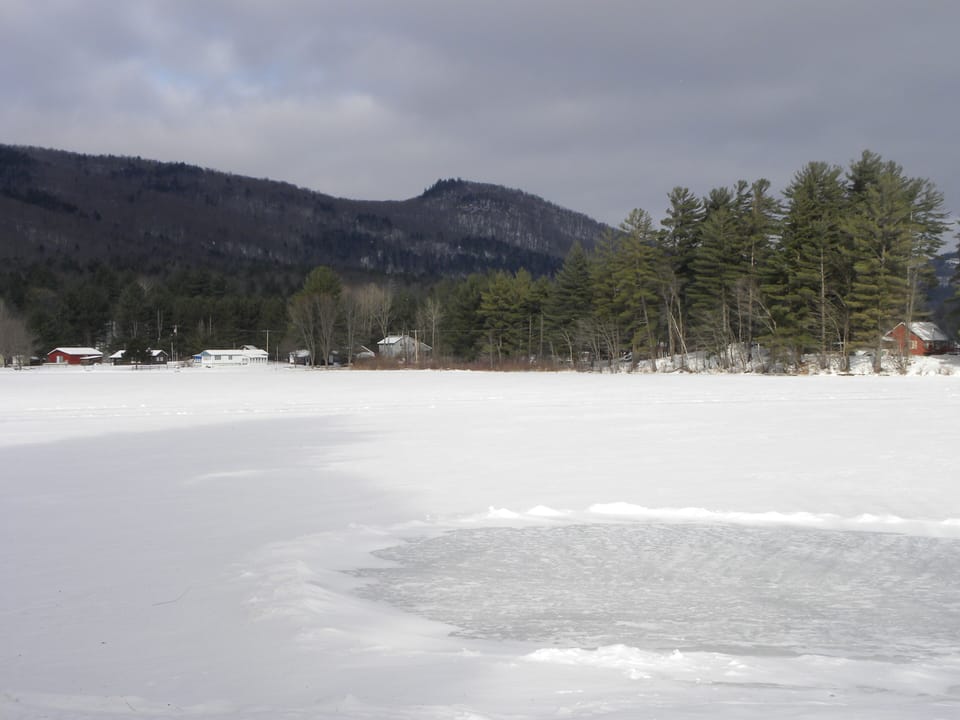 Winter view of mountains