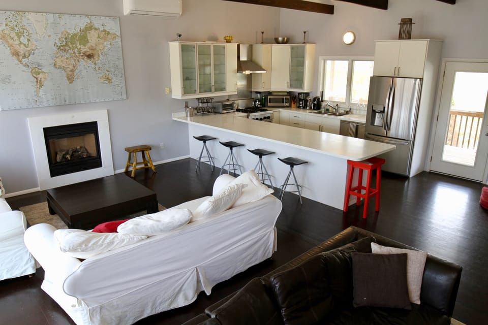 Open kitchen to living room