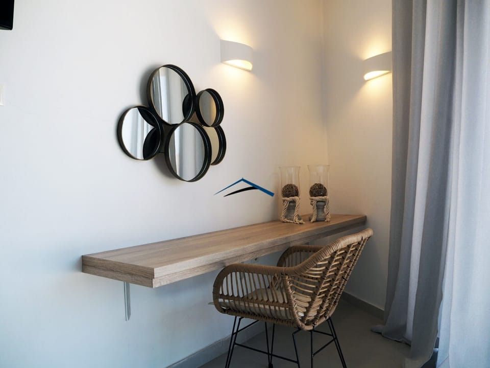 Office area in the master bedroom