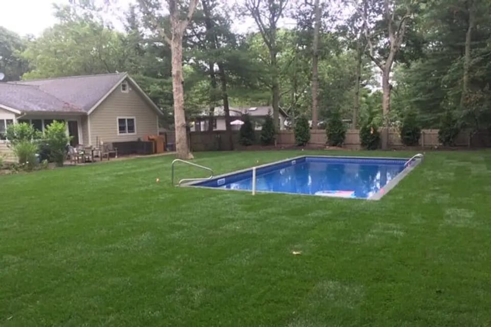 new pool on 1/2 acre landscaped backyard
